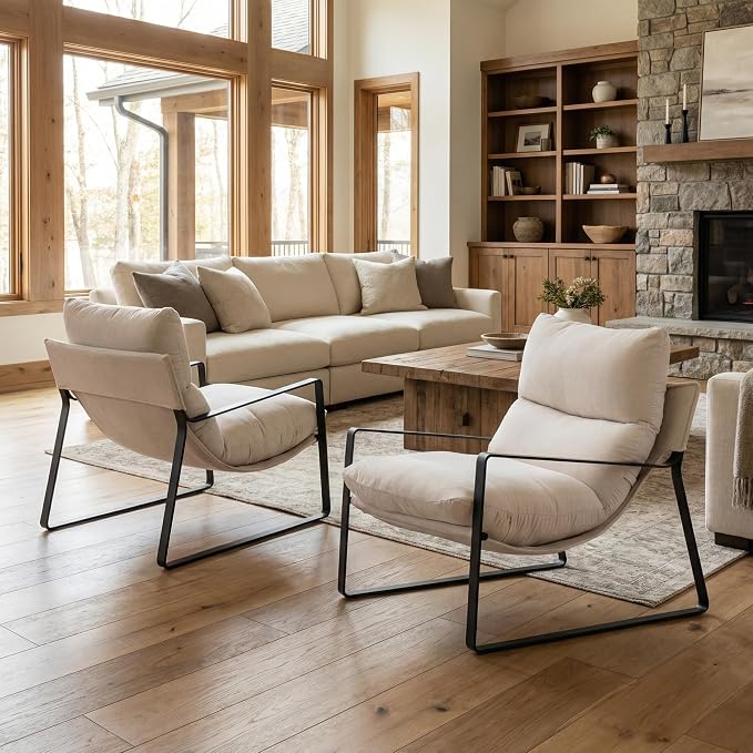 Montrose Fabric & Leather Accent Chair