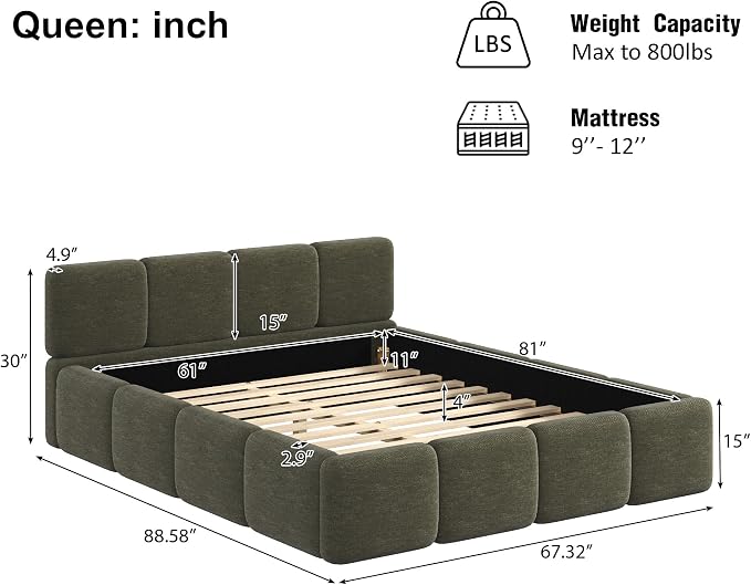 DreamCloud Bouclé Platform Bed
