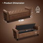 Mid-Century Modern Faux Leather Storage Bench