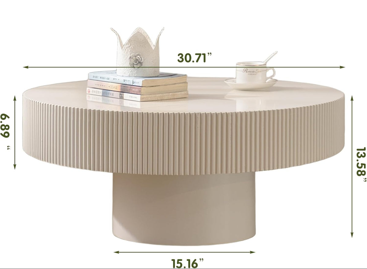 Modern Round Fluted Coffee Table