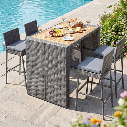 HarborWick 5 Piece Outdoor Bar Set