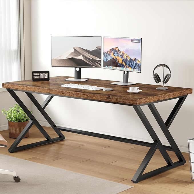 Ironwood Executive Desk – Modern Industrial Workstation