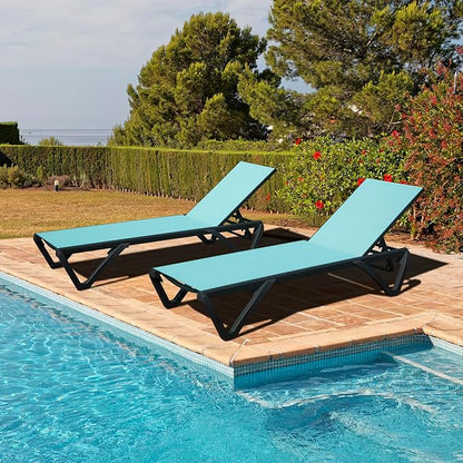 Heavy-Duty Textilene Aluminum Outdoor Lounge Chair