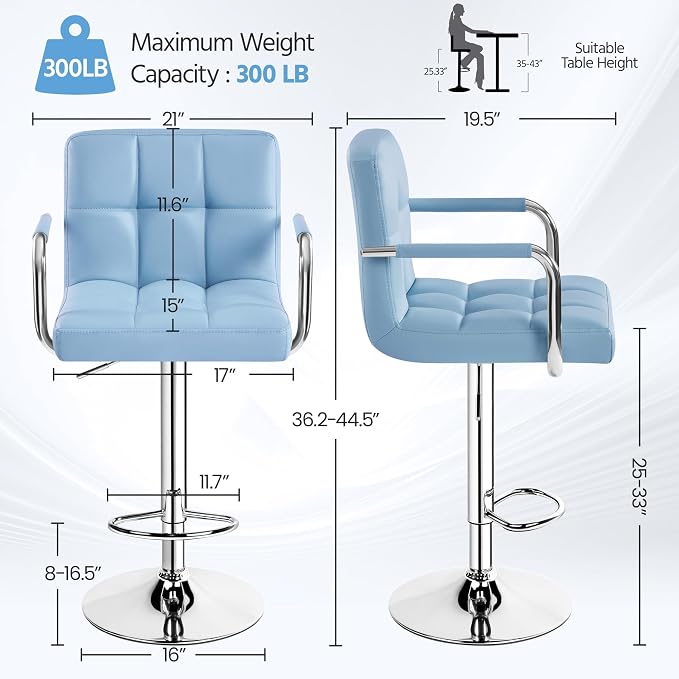 Contour Comfort Swivel Bar Stool Set
