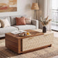 Expandable Storage Coffee Table with Sliding Top