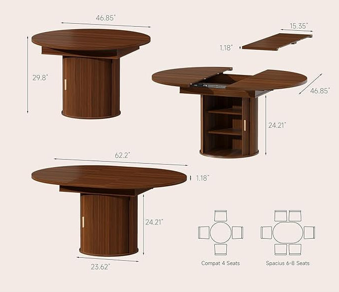 HarborFlex™ Extendable Storage Dining Table