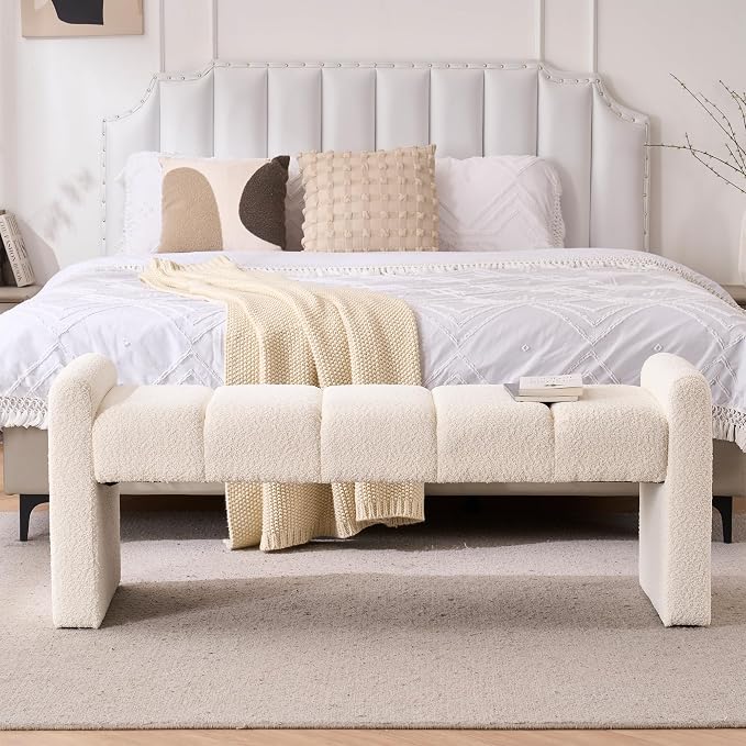 Modern Channel Tufted Upholstered Bench