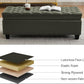 Modern Tufted Faux Leather Storage Bench