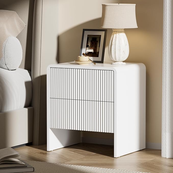 Minimalist Fluted Nightstand Set
