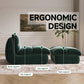 Modern Corduroy Lounge Chair with Ottoman