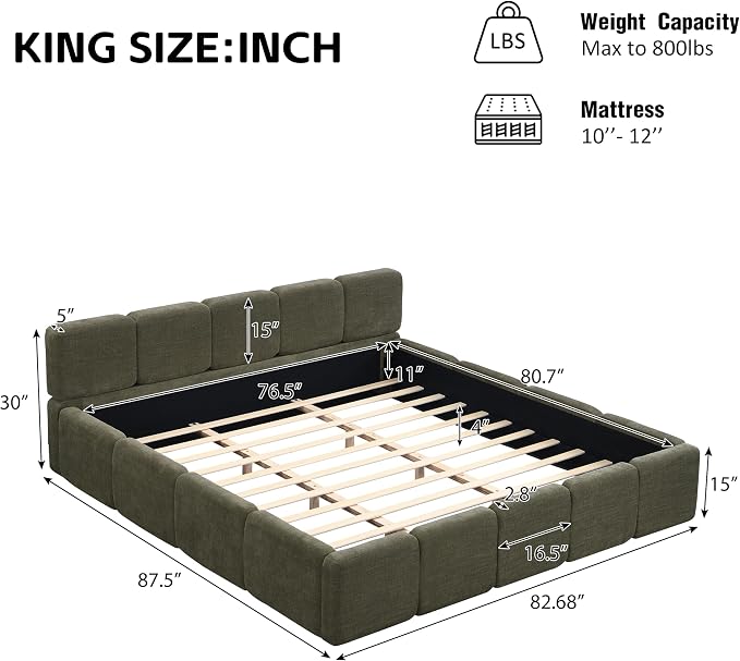 DreamCloud Bouclé Platform Bed