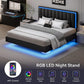 Floating LED Platform Bed