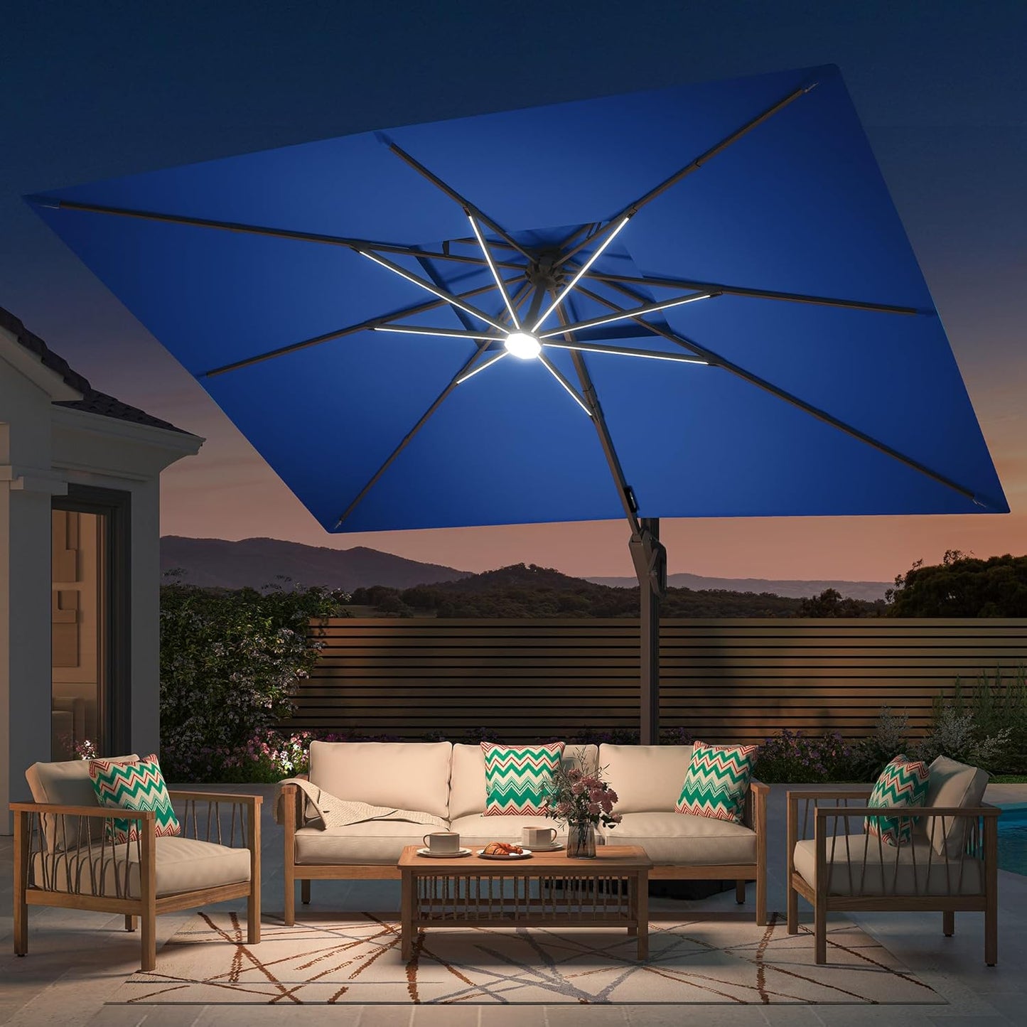 LumiShade LED Cantilever Umbrella