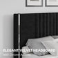 Modern Channel Tufted Velvet Bed