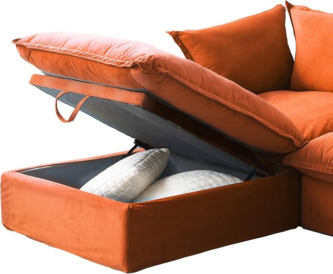 Modern Hemp Velvet Modular Sectional Sofa