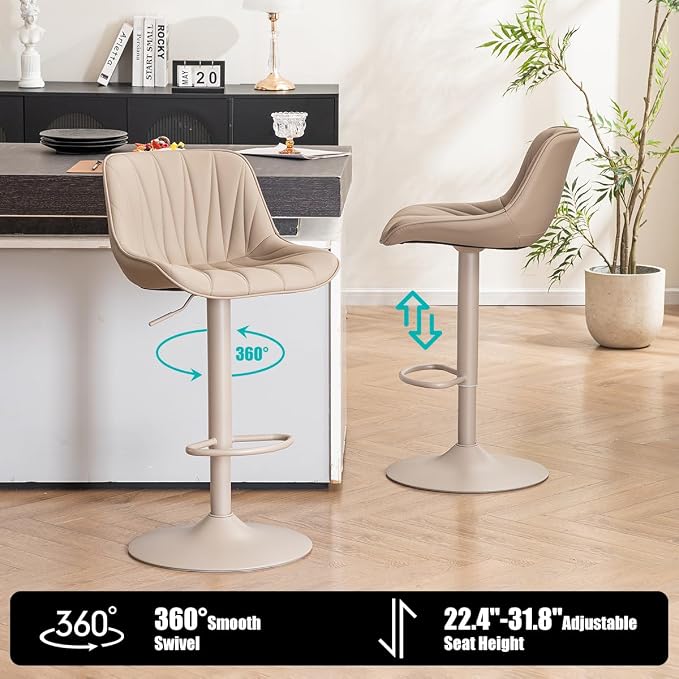 Aurelio 360° Adjustable Bar Stool Set