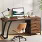 Prestige Computer Desk with Reversible File Cabinet
