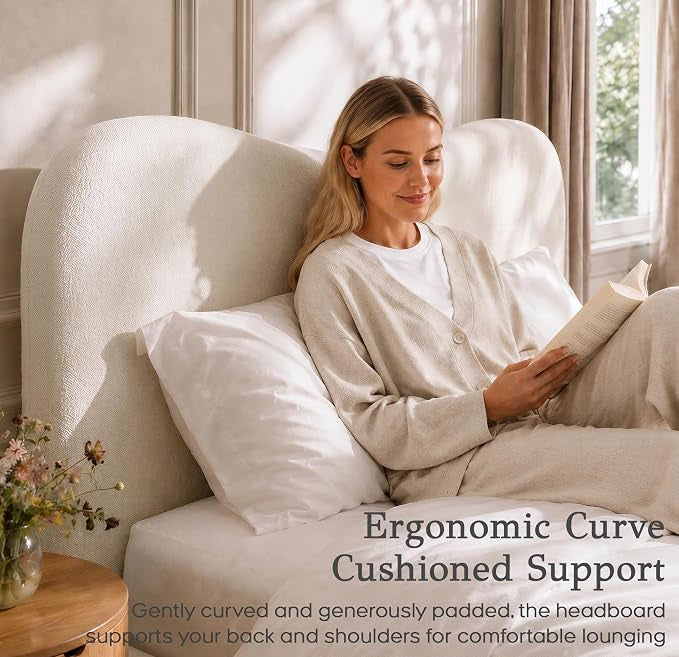 Cloud Curve Upholstered Platform Bed