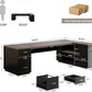 RegalCore L-Shaped Executive Office Desk with File Storage