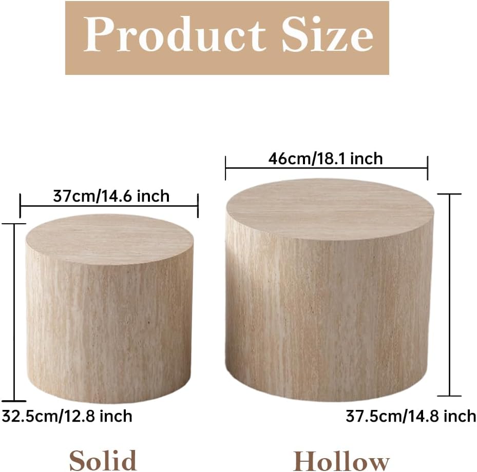 Round Nesting Coffee Table Set