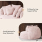 Modern Corduroy Oversized Lounge Chair with Ottoman