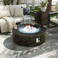 Sandstone Halo Fire Pit Table Set