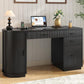 Monarch Fluted Executive Storage Desk with Charging Station