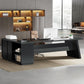 Grandview Executive L-Shaped Desk with File Storage