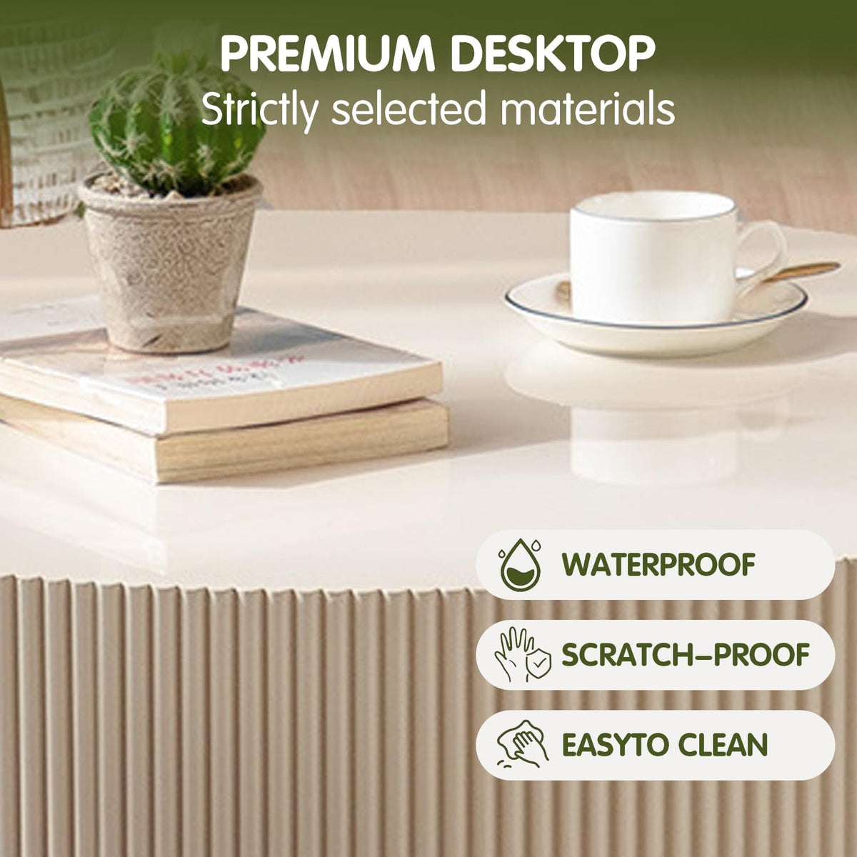 Modern Round Fluted Coffee Table