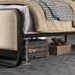 Modern Curved Upholstered Platform Bed