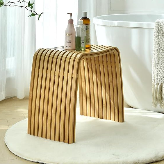 CurvaBamboo Shower Seat