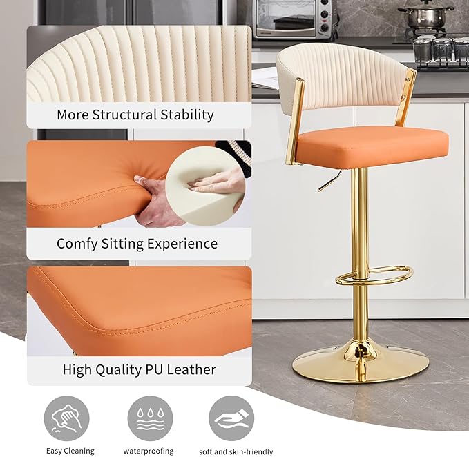 Crestview Luxe Adjustable Bar Stool Set