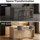 LuxeGold 360° Velvet Bar Stool Set