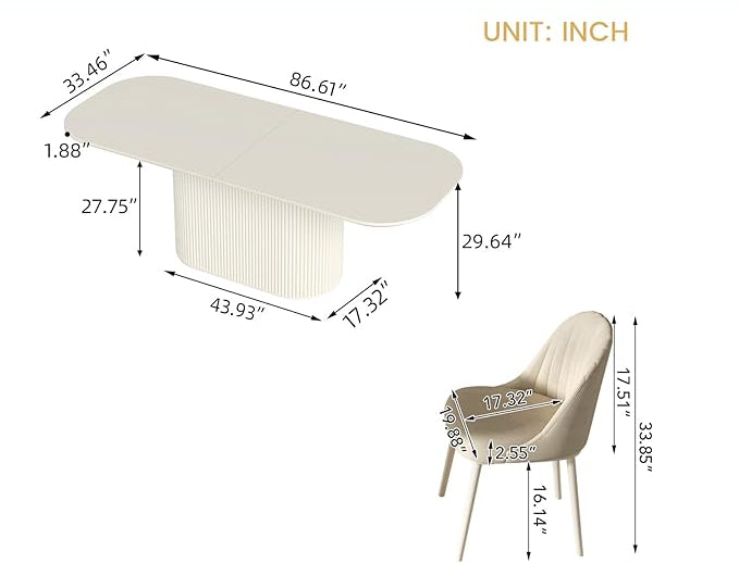 Prescott Fluted Dining Set