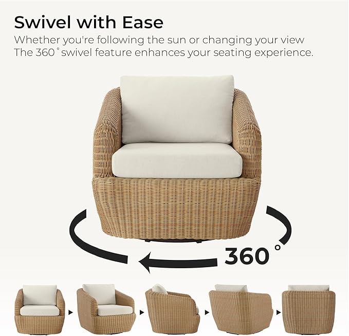 AquaWeave 360° Swivel Bistro Set