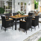 Coastal Haven 7-Piece Acacia Wood Patio Dining Set