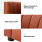 Luxe Channel Tufted Genuine Leather Sofa
