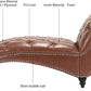 Modern Chesterfield PU Leather Chaise Lounge