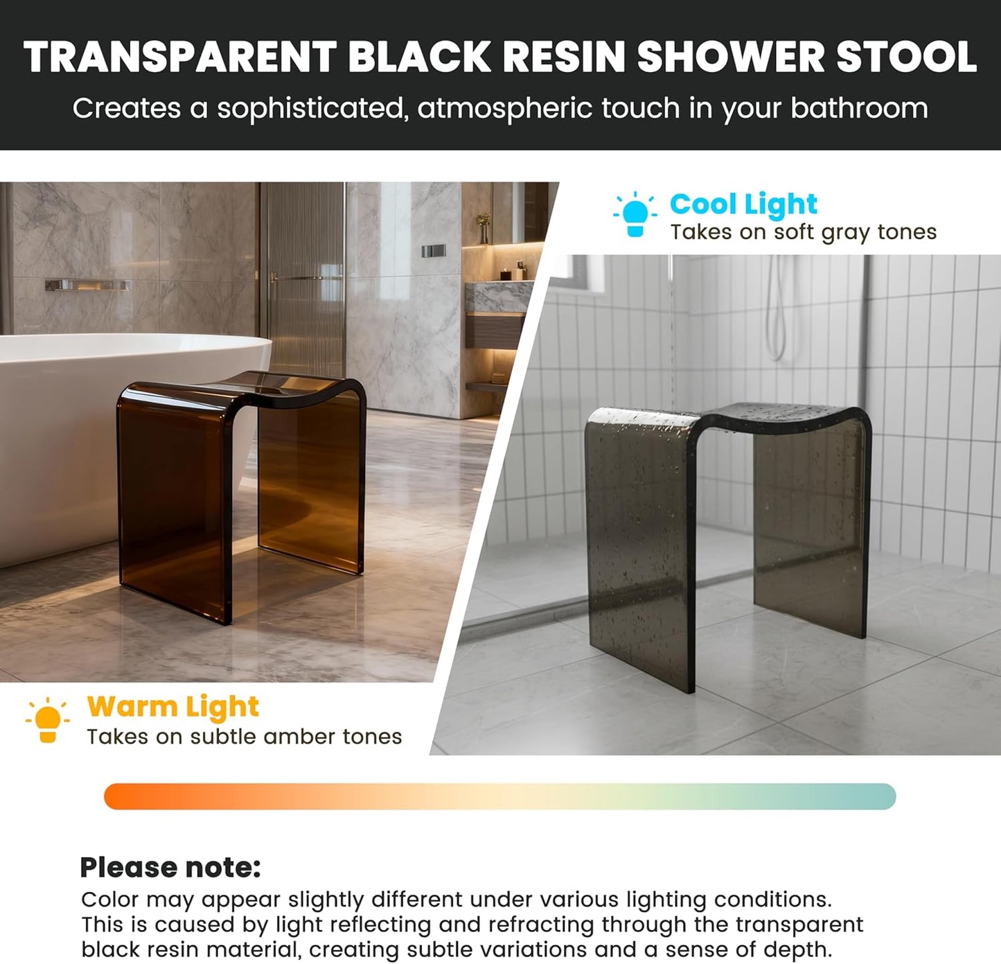 OpulentFlow Shower Stool