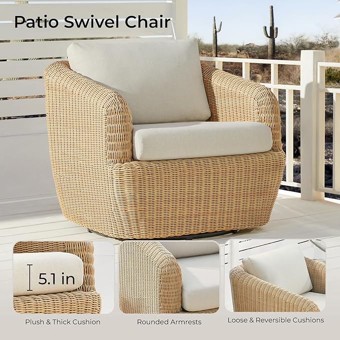 AquaWeave 360° Swivel Bistro Set