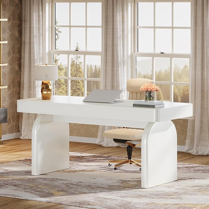 Luna Luxe Executive Desk with Storage Drawers