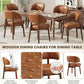 Camden Mid-Century Modern Leather Dining Chair Set