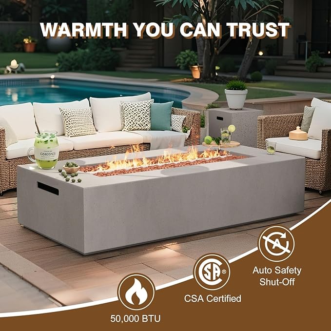 EmberLuxe Modular Fire Pit Table Set