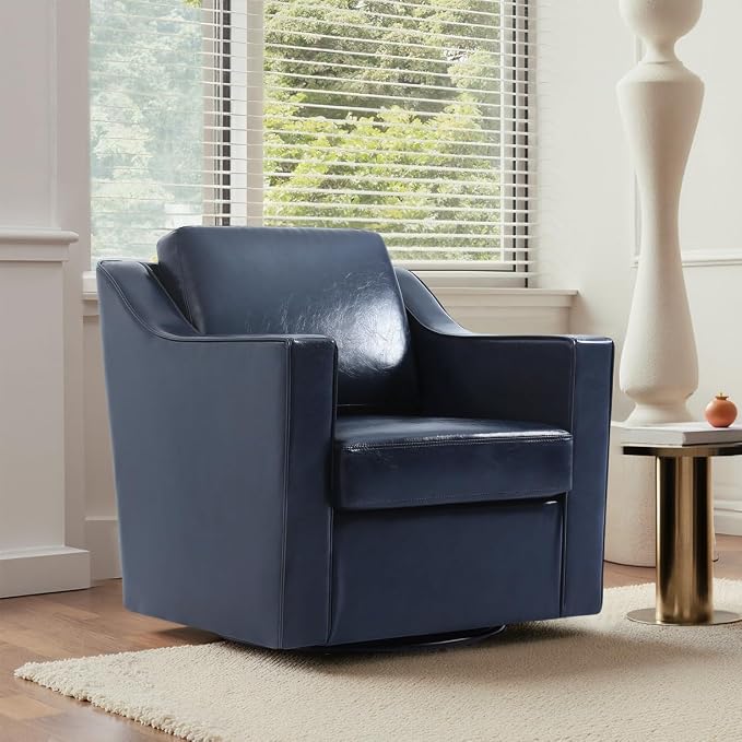 Fairmont™ Genuine Leather Swivel Barrel Chair