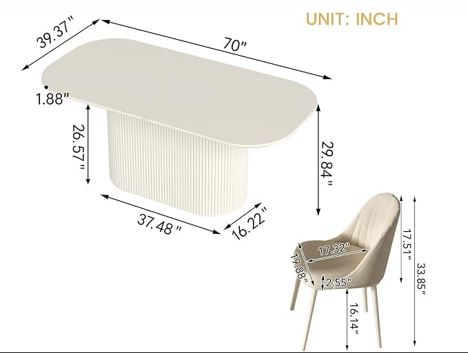 Prescott Fluted Dining Set