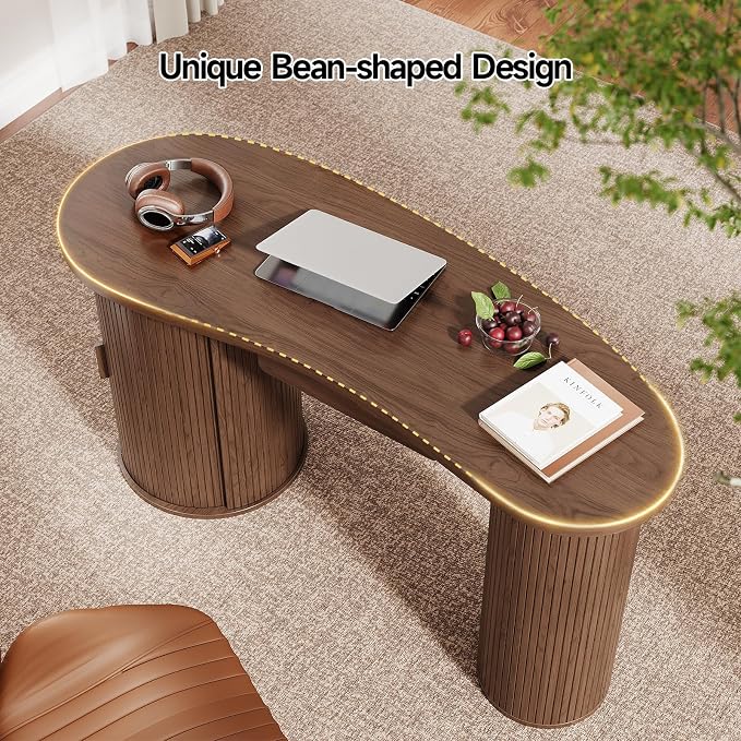 Aurelia Curve Desk with Storage
