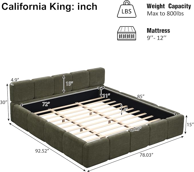 DreamCloud Bouclé Platform Bed