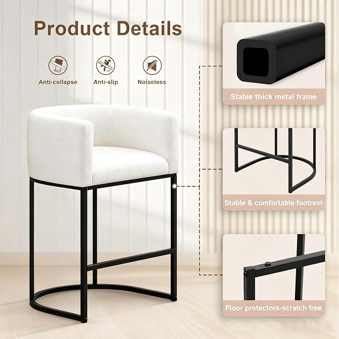 Luxe Curve Counter Stool Set
