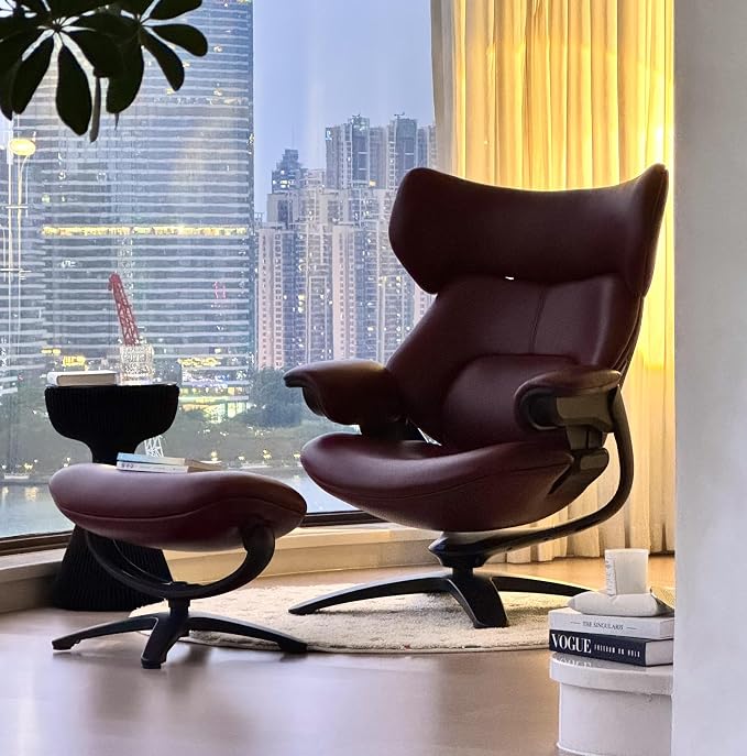 Wellington™ Genuine Leather Recliner & Ottoman