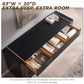 Modern Architectural Wood Dresser with Gold-Capped Feet